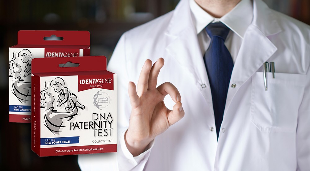 IDENTIGENE 100% accurate home paternity test for $89